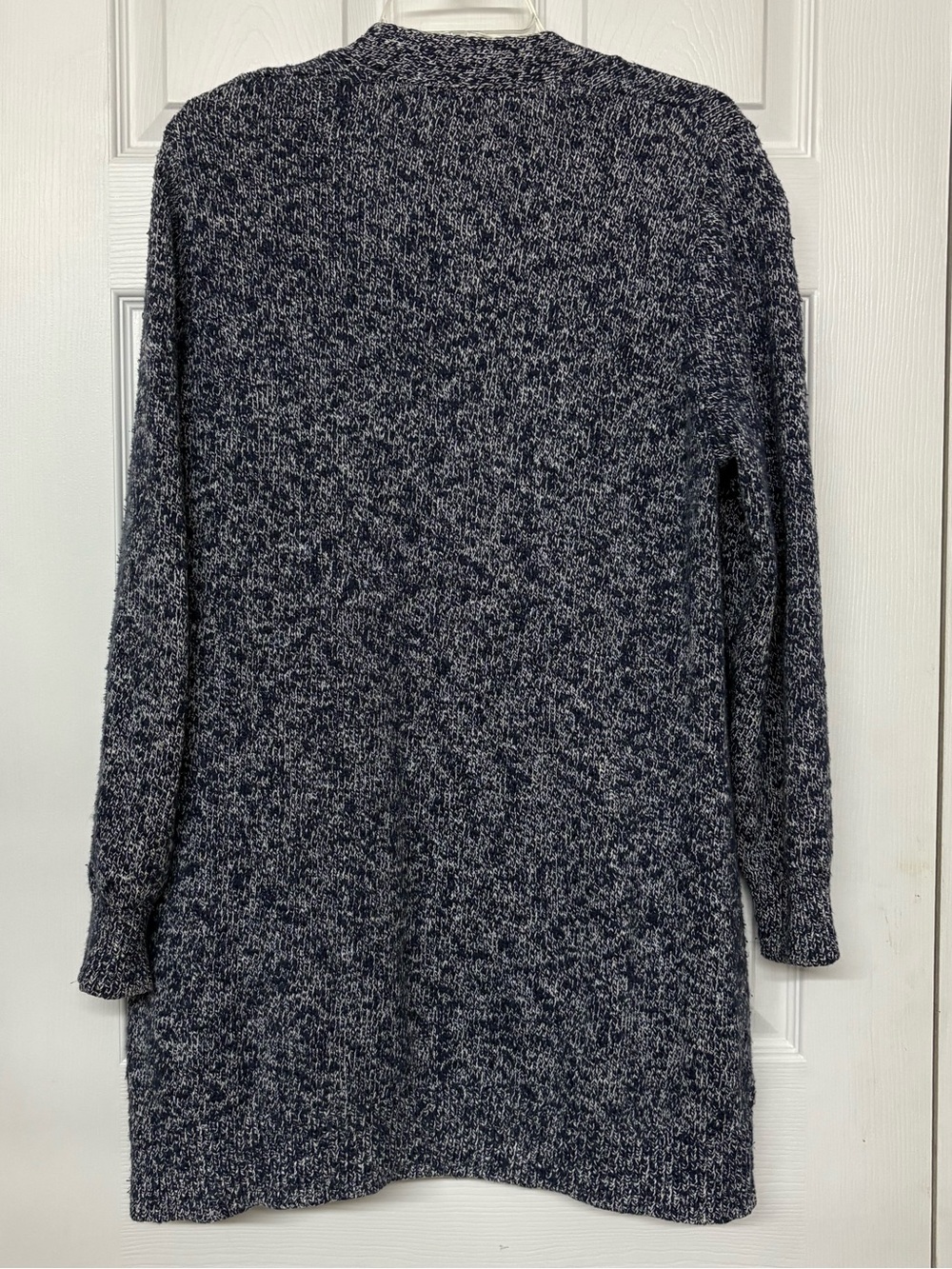 L. L. Bean Longline Open Front Cotton Cardigan Blue Sz 1X - Picture 4 of 4
